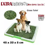 Au Indoor Dog Pet Potty Training Toilet Portable Loo Clean Pad Tray Grass Mat