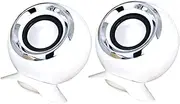 TEHAUX 2pcs USB Computer Speakers Music Speaker Durable Stylish Design for High Volume Sound for Home Office Desktop Use