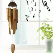 WIND CHIME Bamboo & Coconut XLARGE Windchime CHUNKY Hanging Garden Decoration