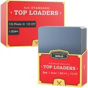 10 Packs - 100ct Ultra CBG Pro 120pt Top Loaders for Super Thick Cards Toploader