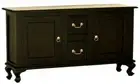 STEWART SOLID MAHOGANY BUFFET SIDEBOARD 2 DRAWERS/ 2 DOORS CHOCOLATE COLOUR
