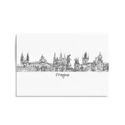 Prague Czech Cityscape Minimal Painting Wall Art #3