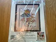 Vintage 1994 Candamar Designs Pearl Painting Making A Friend Picture 8”x10” Open