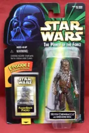 Star Wars Power of the Force Hoth Chewbacca Flashback Photo Figure Sealed 16049
