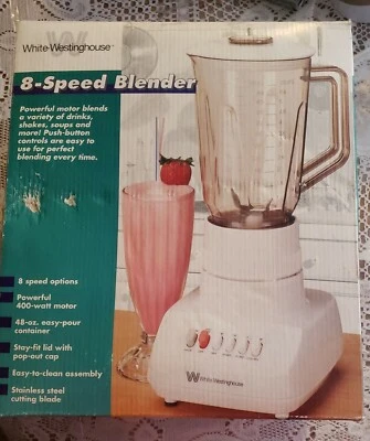 Vintage White Westinghouse 8-Speed Blender - NEW IN BOX