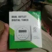 Century Products 7 Day Heavy Duty Dual Outlet Digital Dimmable Timer-new in box