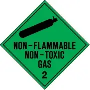 Non-Flammable Non-Toxic Gas 2 Hazchem 270mm x 270mm Self Adhesive Sign