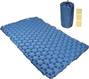 Double Sleeping Pad, Self Inflating Extra Thick Sleeping Mat, Portable Compact Inflatable Air Mattress with Storage Bag for Backpacking, Hiking, Traveling, Tent, Camping