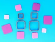 Square Polymer Clay Cutter Set | Unique Clay Cutters | Clay Tools | Maxi Mini