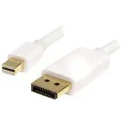 StarTech.com 2m (6ft) Mini DisplayPort to DisplayPort 1.2 Cable, 4K x 2K mDP to DisplayPort Adapter Cable, Mini DP to DP Cable for Monitor - Cable TV