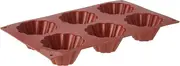Silikomart Fluted Brioches Cake Mould, 79mm x 37mm, Terracotta