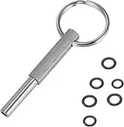 Coffee Machine Wrench Set,Coffee Machine Key,Fully Automatic Coffee Machine Oval Head Wrench Stainless Steel Oval Head Bit Repair Tool with 6 Gaskets for Home Coffee Shop