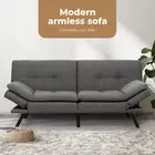 Levede Lounge Sofa Bed Futon Recliner Couch Armless Fabric 3 Seater 2in1 Bed AUS
