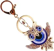 [FRCOLOR] Evil Eye Owl Key Chain Pendant Creative Key Ring Holder Lightweight Durable with Craftsmanship