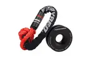 Fieryred Soft Shackle Snatch Block Pulley Rope Ring 8T+15T Recovery Kit