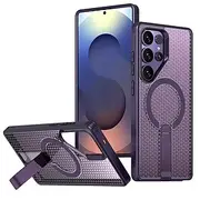 Magnetic Phone Case for Samsung Galaxy S24/S23 Ultra Plus A55 A35 A25 A15 5G – Kickstand TPU Cover with Ring Holder, Wireless Charging Support, Geometric Patte