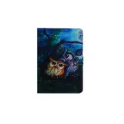 Oil Owl Pattern Horizontal Flip Leather Case for Huawei MediaPad M5 Lite