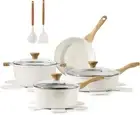 SENSARTE Nonstick Ceramic Cookware Set 13-Piece, Healthy Pots and Pans Set, Non-