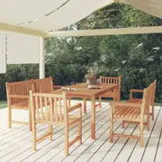 5 Piece Garden Dining Set Solid Wood Teak vidaXL