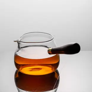 玻璃 實木 側把 公道 杯 高硼矽 耐熱 茶海 茶具 配件 單個 分茶器