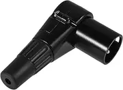 Abaodam XLR Adapter Right Angle Connector Plug for Microphone Speaker and Instrument Reliable Performance with Strong Welding and Broad Device Compatibility
