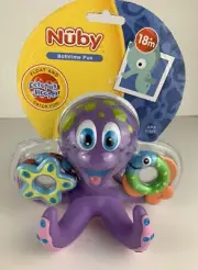 NEW BATHTUB FUN Nuby Octopus Hoopla Floating Rings Hand Eye Cord. BPA FREE