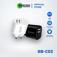 在飛比找蝦皮購物優惠-Reborn 雙 USB 適配器旅行充電器 2.4A RB-