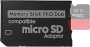 QUMOX Memory Stick Adapter, Micro SD to Memory Stick PRO Duo for PSP, Camera, Handycam