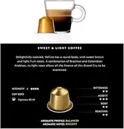 Nespresso Coffee 50 Pods Compatible with Original Line Machines Espresso Flavored Capsules Light/Medium/Dark Roast (All Flavors) (50x Volluto (Sweet Biscuit))