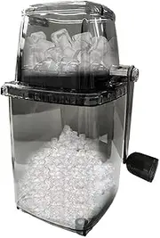 [bondoo] Shaved Ice Maker,Hand-Crank Ice Shaver and Snow Cone Machine - Portable Ice Crusher and Shaved Ice Machine with Trays for Snow Cone