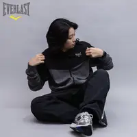 在飛比找蝦皮商城優惠-EVERLAST 外套 黑灰 拼接 機能 連帽外套 中性 4