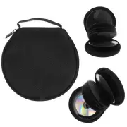 DVD Disc Holder Small Case Round Storage Bag DVD Disc Holder 20 Capacity Holde