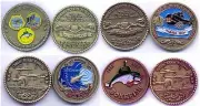 4 BARBEL CLASS SUBMARINE COMMEMORATIVE NAVY NEVER CIRCULATED CHALLENGE COIN SET