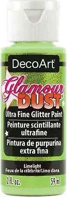 Decoart Glamour Dust Glitter Paint 2Oz-Limelight