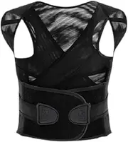 Posture Corrector for Women and Man, Adjustable and Breathable, Posture Support, Improves Posture and Provides Back Support, Provides Pain Relief for Neck Shoulders (Black, M)