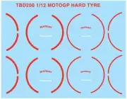 1/12 Decals for MOTOGP HARD TYRE TIRE DECAL TBD200
