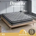 Dreamz Spring Mattress Bed Pocket Egg Crate Foam Medium Firm King Single 22CM