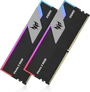 Acer Predator Vesta II RGB DDR5 RAM 64GB (32GBx2) 6000MHz CL30 Intel XMP 3.0 AMD EXPO Compatible Computer Memory PC5-48000 Black - BL.9BWWR.334