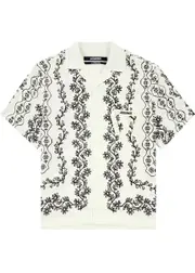 Jacquemus La Chemise Jean Floral-print Linen Shirt - Black - 46 46