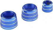 JIUYIN 3 Pcs Set Car Volume Air Knob Ring Cover Trim,Fit For, X3 G01 X4 G02 5 Series G30 GT6 Conditioning Knobs Audio Control Button Dashboard Knob Ring(BLUE)