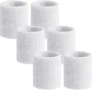 [Proxima Direct] Absorbent Wrist Sweatbands for Athletic Men and Women - 6 Pcs Tennis Wrist Sweat Bands for Gym & Running-Wicking Wristbands for Exercise