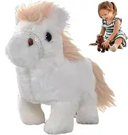 Robot Pony, My Realistic Robot Pony Walks, Barks, and Wags Its Tail—just Like The Real Thing, Interactive Pony Toy, Realistic Plush White