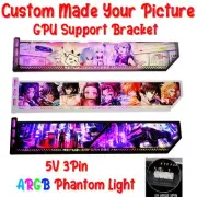Custom Picture Horizontal GPU Bracket ARGB Phantom Light GPU Support Side Panel