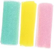 Baluue 3pcs African Sponge Net Bath Towel Foaming Net Back Scrubber Exfoliating