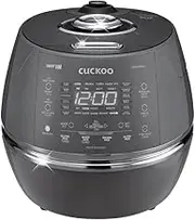 (CRP-CHSS1009F) Dark Grey-CUCKOO 10-Cup Induction Heating Pressure Rice Cooker & Warmer, Slow Cooker, Programmable Menu, Timer, Multi-Functional