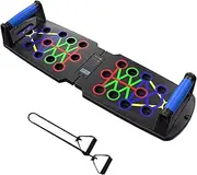 Foldable Pushup Board | Gym Fitness Equipment - Foldable Strength Training Pushup Board with Anti-Slip Base and Automatic Counter