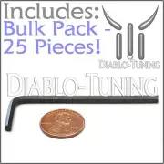 BULK PACK QTY 25 - M3 / 3mm Guitar Locking Nut Hex / ALLEN KEY Set - AW-0216-003