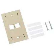 Lucent CommScope M12L-246 L Type Flush Mounted Faceplate 2 Port 108168477 Ivory