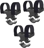 JOINPAYA 3pcs Bike Handlebar Rack Durable Bracket for Flashlight Stopwatch and Camera Skid Resistant High Tenacity Accessory for Mountain Biking Black