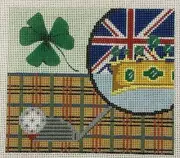 Fleur de Paris Hand Painted Needlepoint Canvas England Scotland Ireland